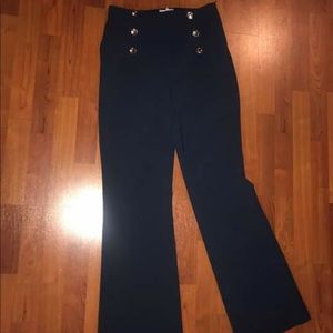 High waisted navy sailor pants